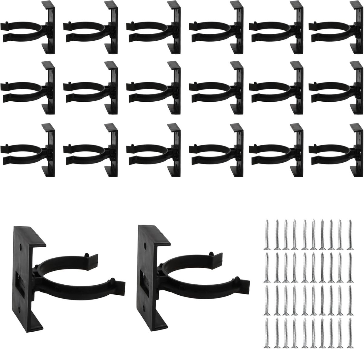 20 Stuks Keuken Plinten met 40 Schroeven, Kunststof Beugels voor Meubels, Bevestiging voor Keuken en Badkamer Plinten