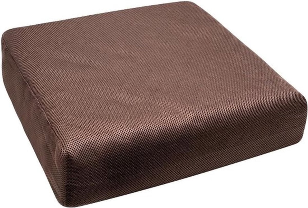 Zitkussen van Geheugenschuim voor Stoelen - Wasbaar Kussen voor Kantoor- en Rolstoelen - Verlichting van Rug- en Heuppijn, 50 x 50 x 10 cm