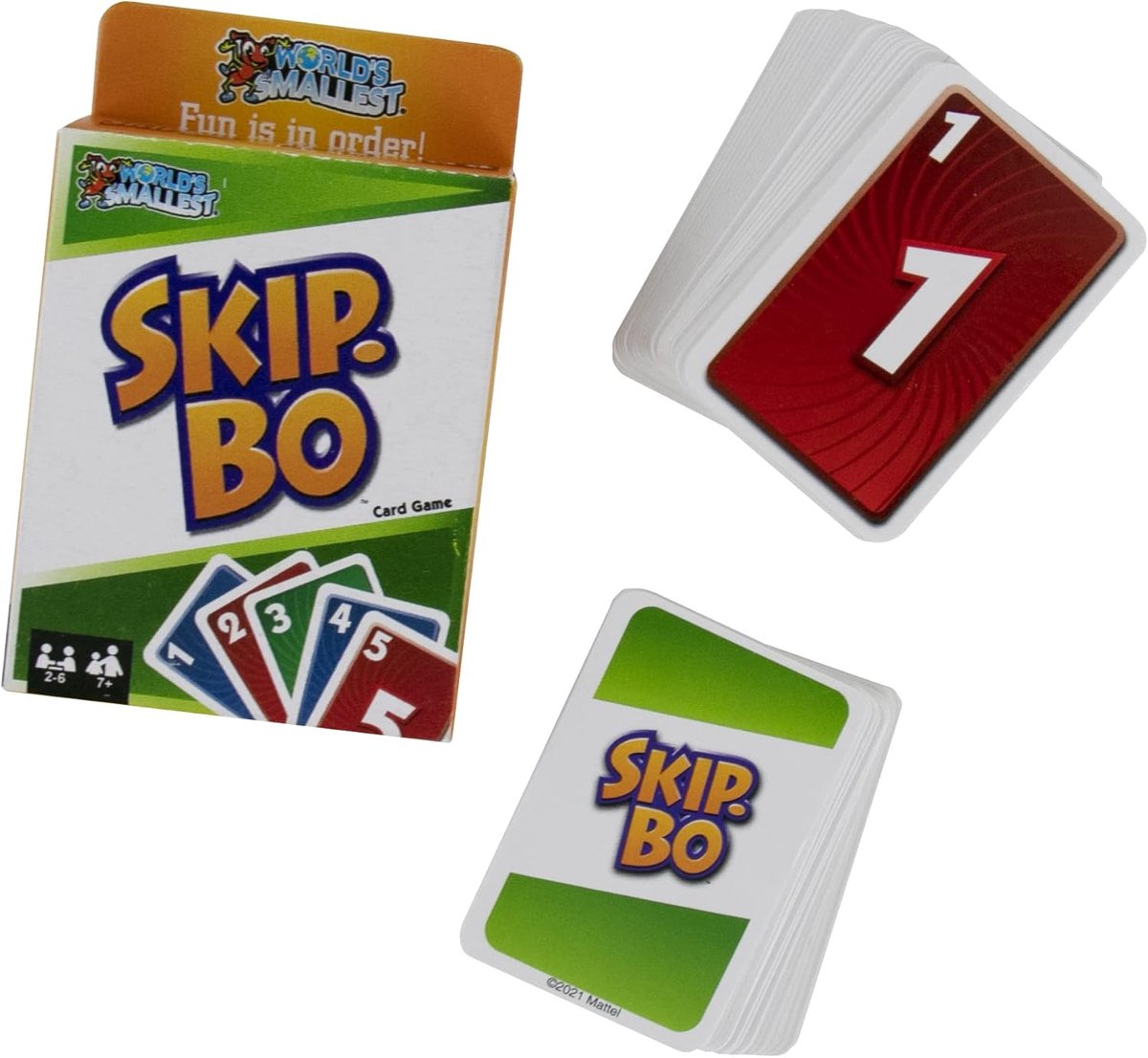 kaartspel Skip-BO mini-versie - compact formaat - voor 2-6 spelers - ideaal voor onderweg - SnelShoppen