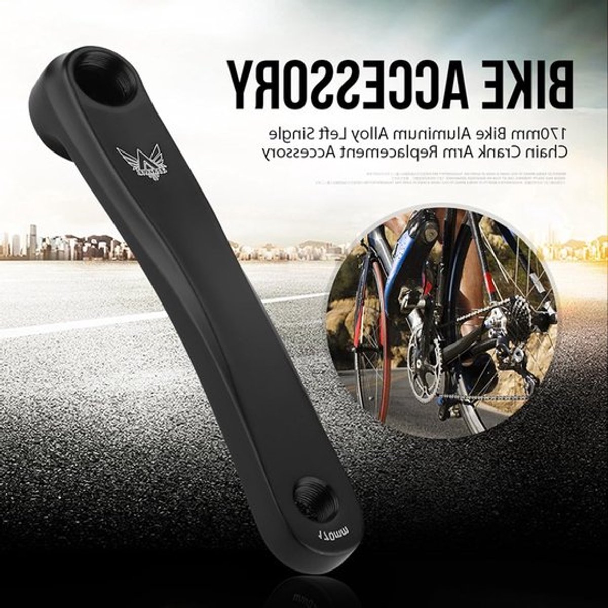170 mm Fiets Crankarm van Aluminiumlegering Links - Licht, Sterk en Geschikt voor Diverse Fietmodellen met Nauwkeurige Boring