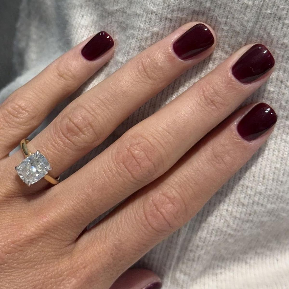 Kunstnagels - Wijnrood - - Ronde Jelly-gel Nagels met Glanseffect - Voor Damesmanicure