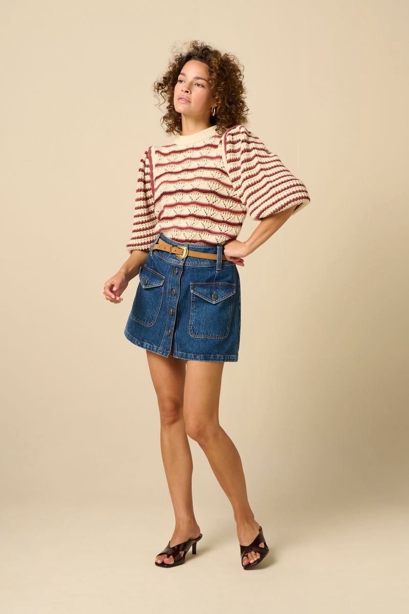 Sissy-Boy - Donkerblauwe denim rok