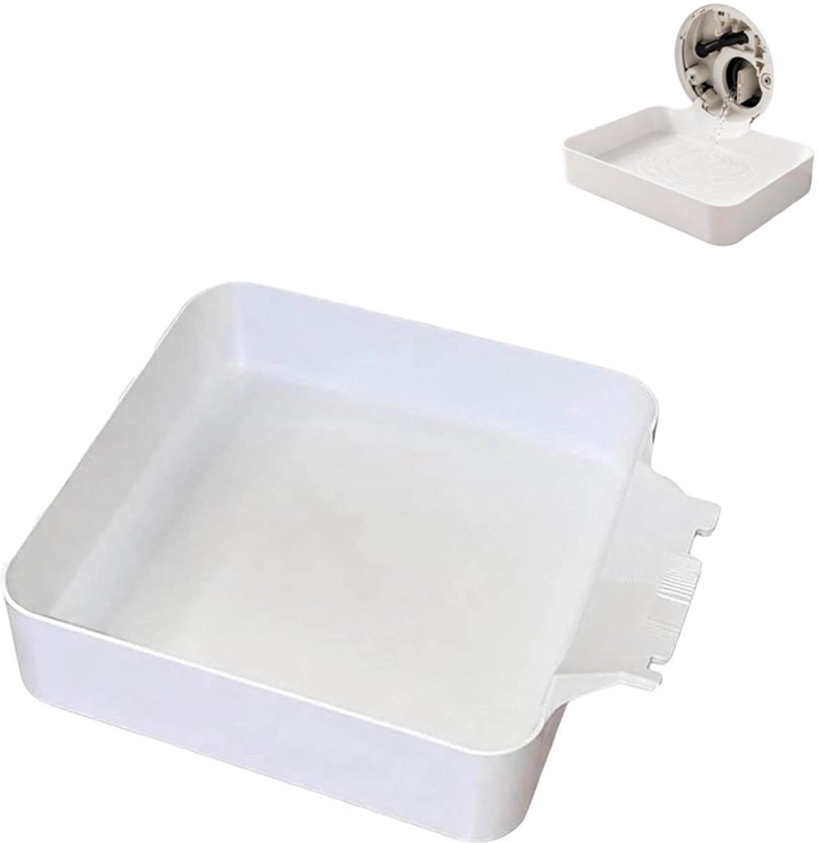 Afvoerbak voor wasmachine-Lekbak wasmachine-Onderdelen voor wasmachines-3D-geprinte waterdichte bak- universele wasmachine lekbak- afvoerbak -Wateropvang -Opvangbak tegen lekkage-17.8cm