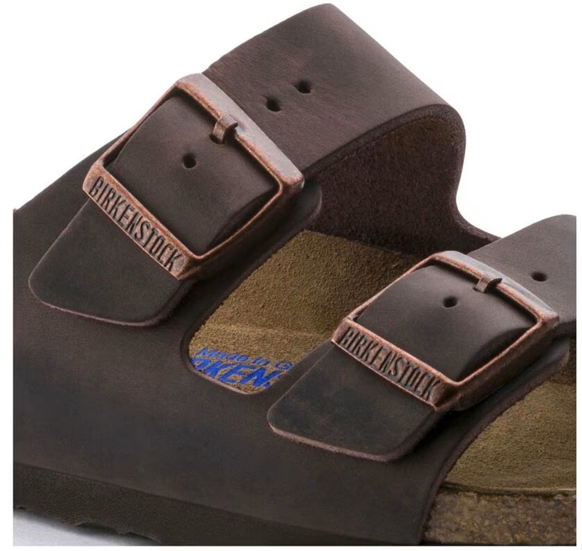 Birkenstock Arizona Slippers 0452763 Habana Leer Smal Bruin