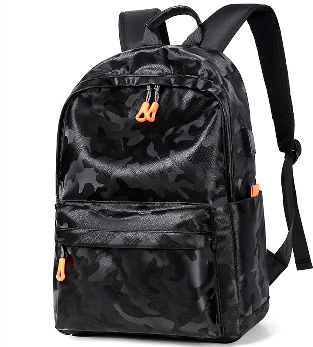 YAGXIG Rugzak - Laptoptas - Studentenrugzak - Casual reisrugzak - Waterafstotend - Geschikt voor buitenactiviteiten, reizen en school - Zwart
