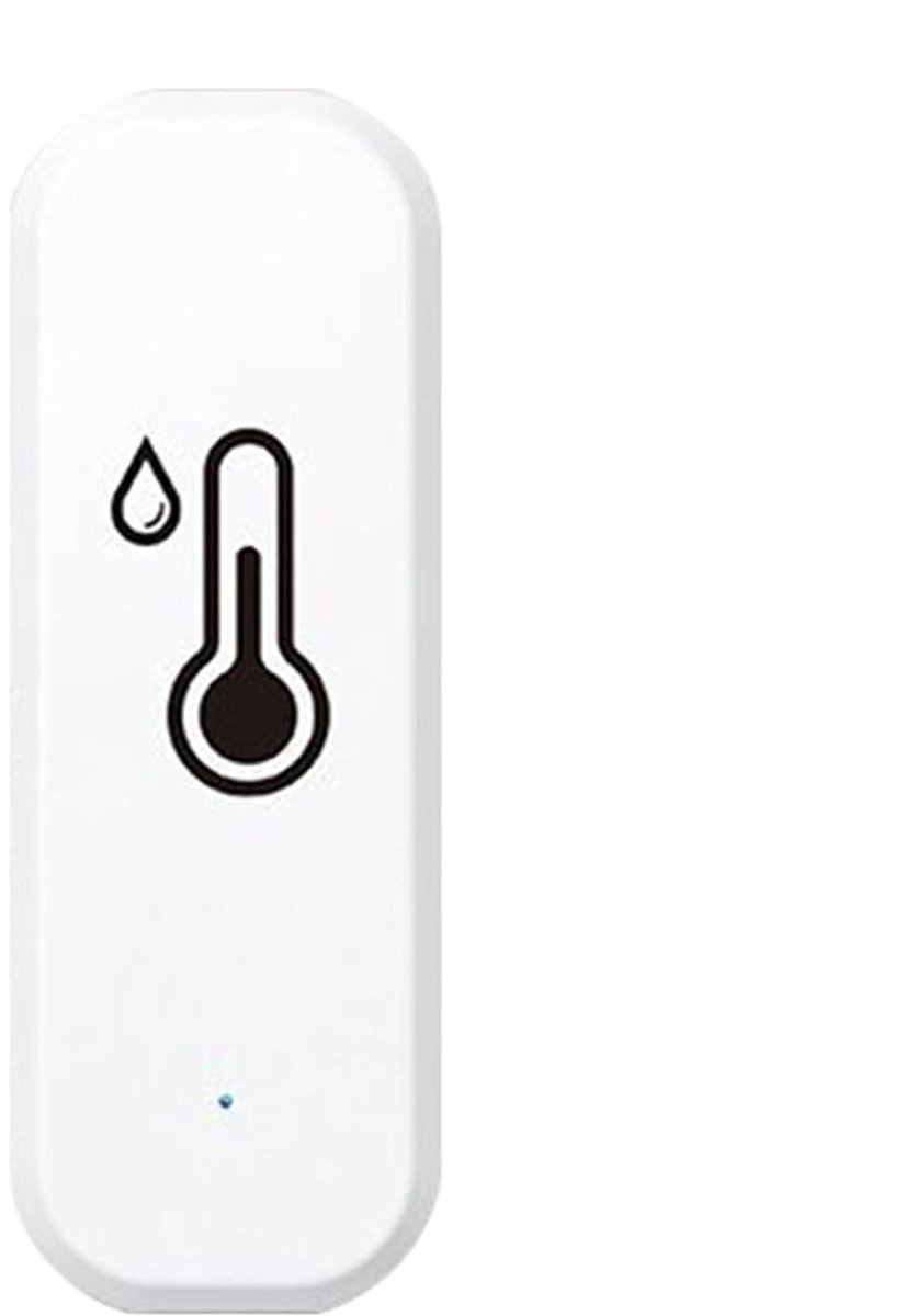 Temperatuur en Vochtigheidssensor - Hygrometer Thermometer - Klimaatbewaking Thuis - App Notificaties - 7.3 cm - Wit