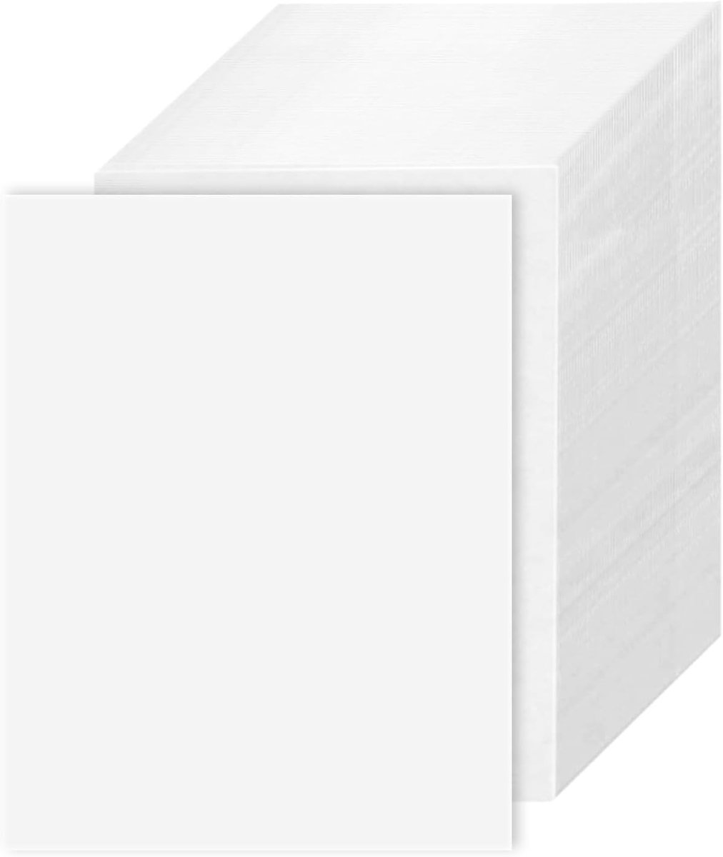 Set van 100 Witte Postkaarten A6 14.8 x 10.5 cm, Lege Kraft Papieren Kaarten, Perfect voor Creatieve Projecten en Bedankjes
