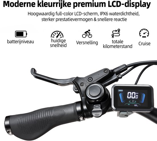 SmartAI 27.5" Elektrische stadsfietsen - 648WH Lithium Accu - Actieradius tot 120 km –250W Motor - 48V 13.5Ah Accu - Shimano 7s - Hydraulische Schijfremmen– Drievoudige Vering - Elektrische Fiets - 70 Nm- Paars — afbeelding 3