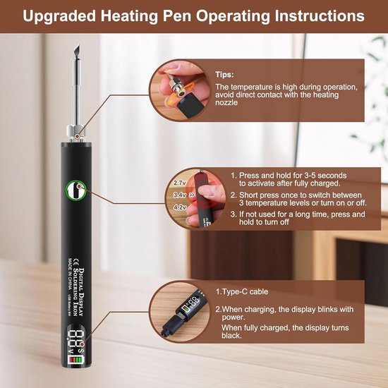 Laminaat reparatieset - Hout reparatie - Vloeren herstellen - 11 Kleuren was - 8 Dubbele punten - Multicolor — afbeelding 3