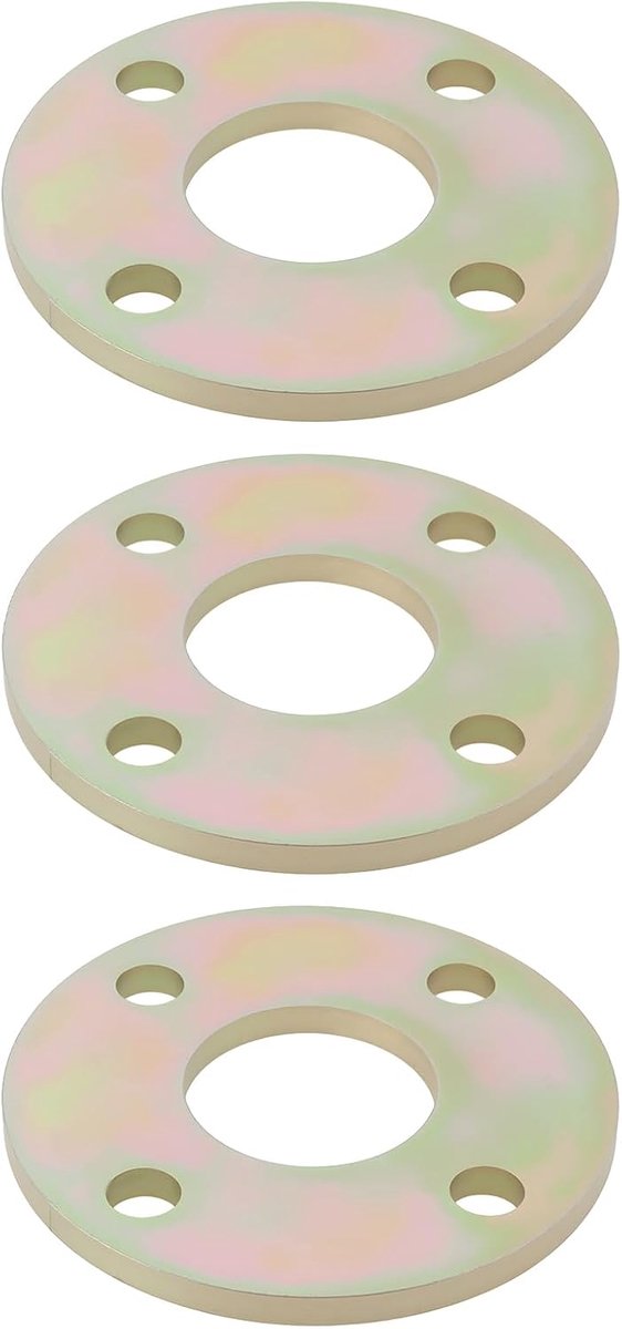 SnelShoppen - 3 stuks Radiator Ventilator Spacer 4mm - 12A312 - 25x61mm - Gegalvaniseerd Staal - Onderdeel voor Mini Cooper