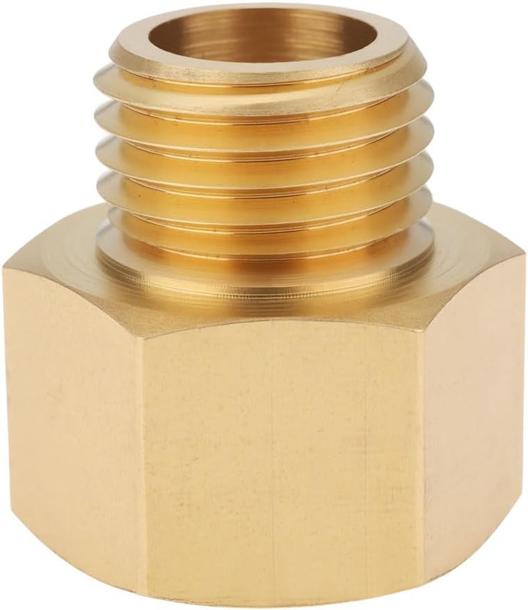 SnelShoppen - M16 x 1.5 Vrouwelijk naar M14 x 1.5 Mannelijk Messing Reducer Adapter voor Hydraulische en Pneumatische Systemen