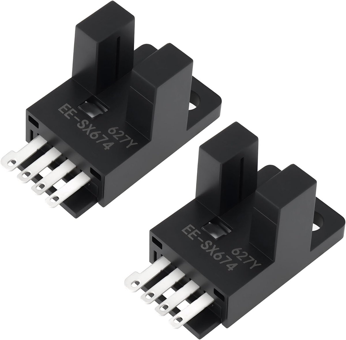 SnelShoppen - 2 Stuks Micro Optische Sensor Schakelaar EESX-674 EESX674 5-24VDC NPN Uitgang Normaal Open/Sluiten Selecteerbaar
