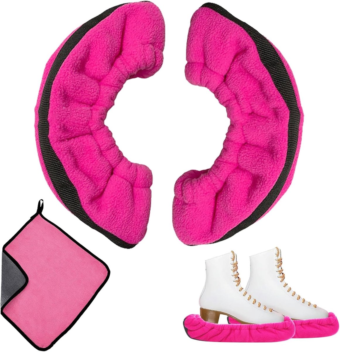1 Pair Ice Skating Protectors, Ice Hockey Protective Cover, Figure Skating Protectors for Youth (Rose Red) - ShopVlot