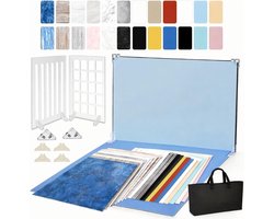 Food Photography Photo Backgrounds, 2 Pieces, Double-Sided Background Paper, 24 Patterns and 1 Pcs A3 Photo Reflector - ShopVlot