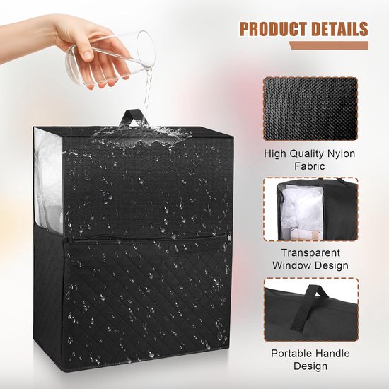 SnelShoppen - Hejo Bescherming voor Ninja SLUSHi FS301EU IJs Maker - Translucente Stofhoes - Waterdicht, Stofdicht, Krasbestendig - 47 cm x 20 cm x 42 van Snelshoppen — afbeelding 2