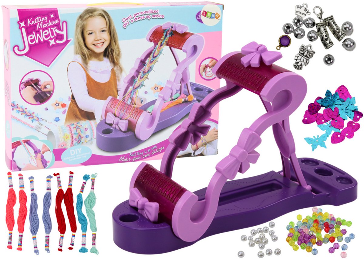 Set van een creatieve machine voor het maken van sieraden borduurgarenkralen