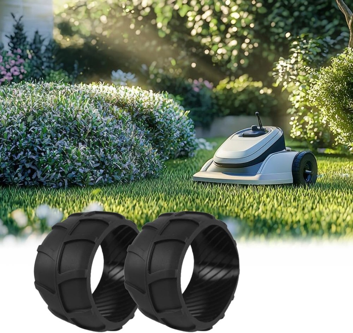 Dailygoods- Wielbeschermers 2 stuks - Compatibel met Worx Landroid - Robotbandbeschermingshoes - TPU Materiaal - Onderhoudskosten minimaliseren - Maximale prestaties - Robotmaaierbescherming