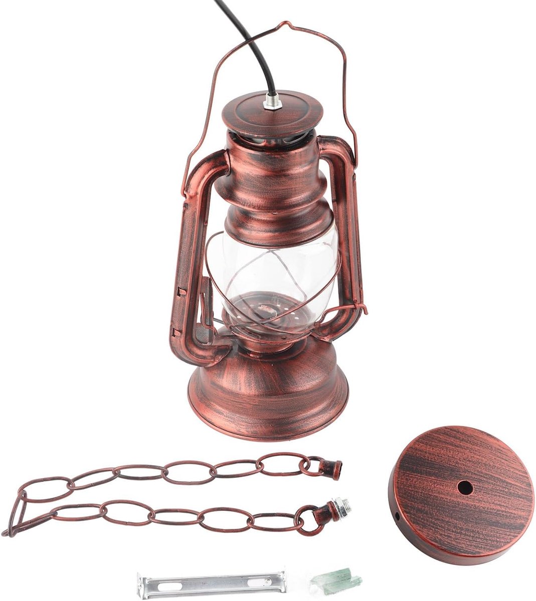 SnelShoppen - Vintage LED Lantaarn Licht voor Feestdecoratie, Duurzaam Ijzer, Hoge Helderheid voor Hal en Woonkamer