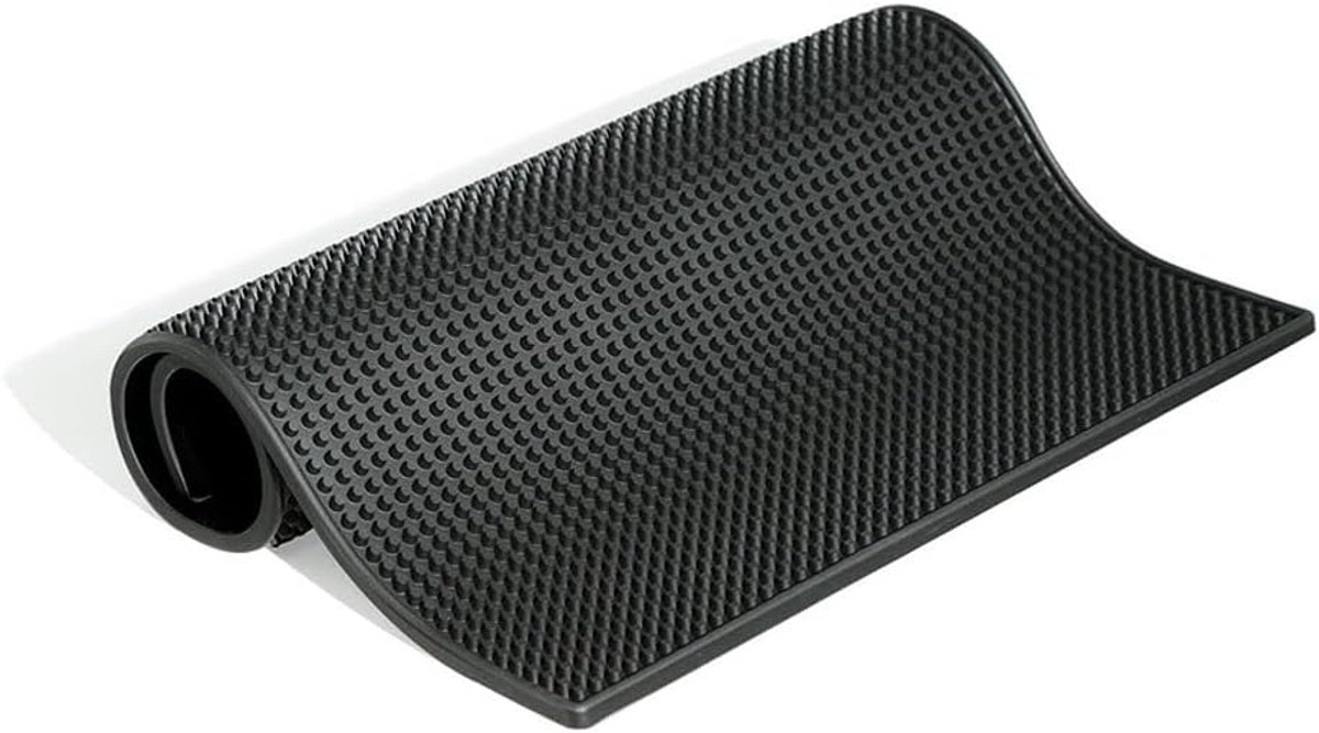 SnelShoppen - Bar Mat Zwarte Rubber Keuken Gootsteen Vlekmat 45 x 30 cm Dikke Duurzame Stijlvolle Bar Service Vlekmat Antislip Droogmat voor Koffiehui