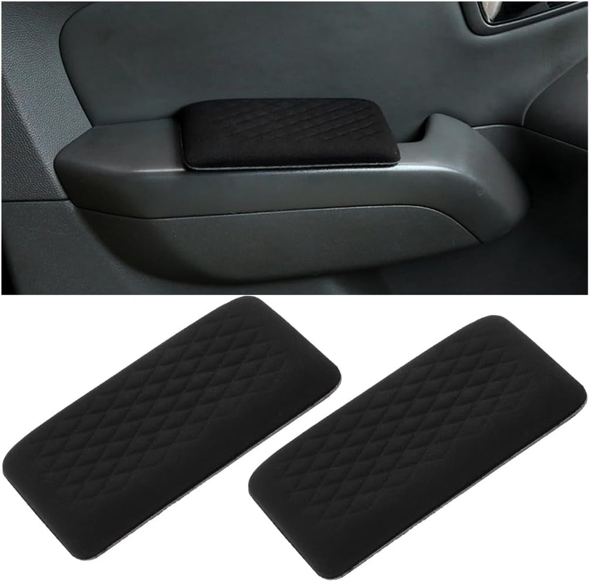 SnelShoppen - 2 Stuks Auto Kniekussen, Console Ondersteuning voor Rijder, Zacht Leer Knie Steun Pad, Armsteun Ondersteuning voor Deur, Universele Besc