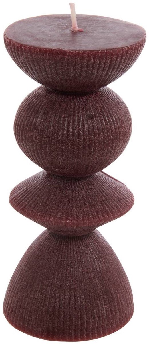 Atmosphera Créateur d'intérieur® Homy ronde decoratieve kaars, hoogte 15 cm Bordeaux