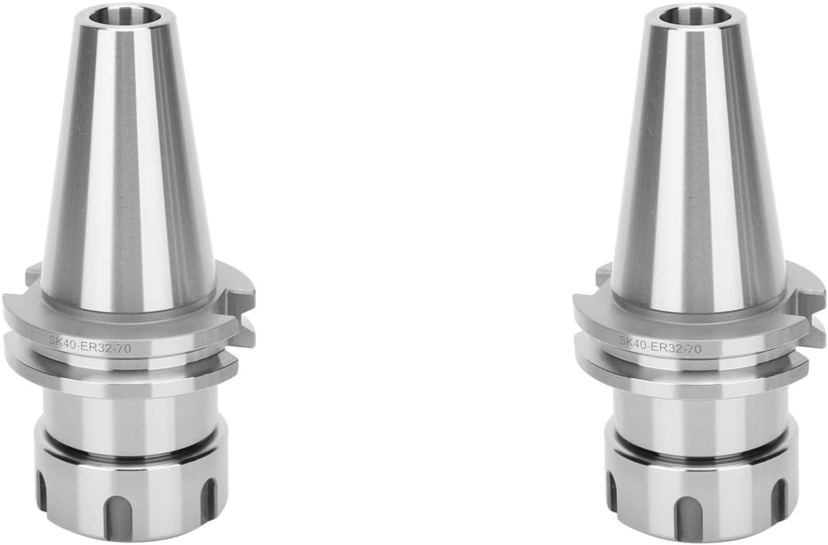 SnelShoppen - 2 Stuks CNC Freeshouder Hoge Precisie Draaibankmachine Industriele Benodigdheden SK40 ER32-70 voor CNC Gereedschap Bewerking