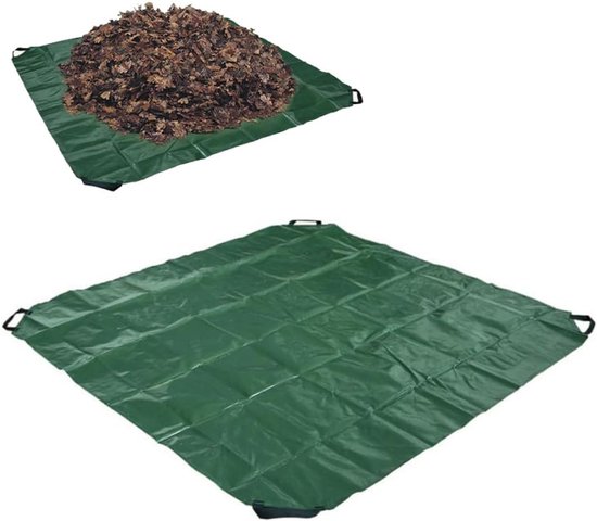 Tuin Afvalzak - Vuilniscontainer Tas - Tuin Opruimen - Waterdichte Doek - 202x202 cm - Groen — afbeelding 4