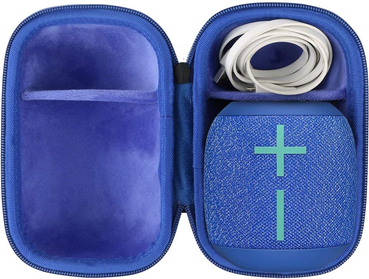 SnelShoppen - Hard Beschermcase voor Bluetooth Speaker Wonderboom 4/3/2 | Schokbestendige EVA Tas met Polsband voor Buiten, Reis, Camping