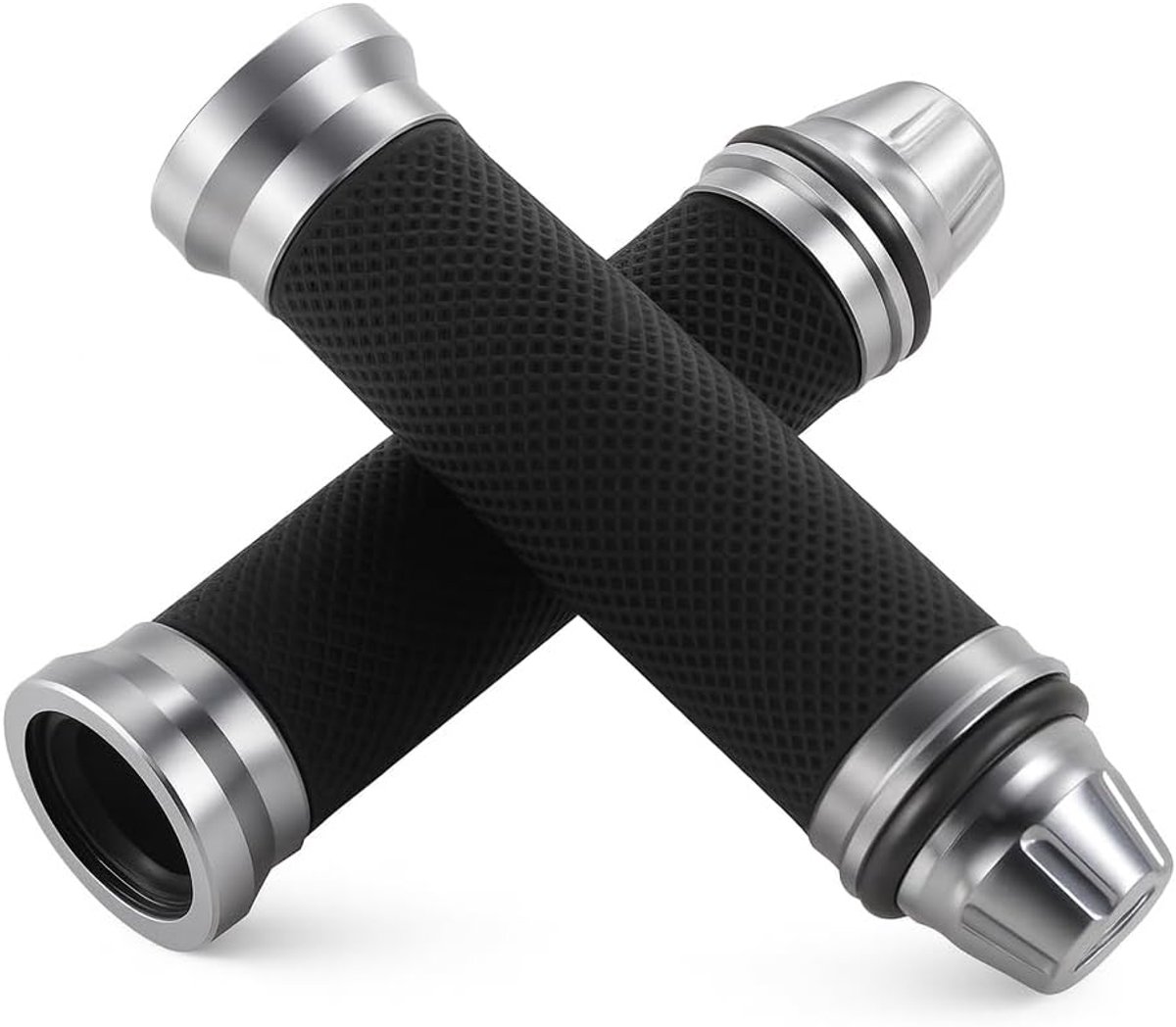 SnelShoppen - Motorfiets Handvatten 7/8 inch Antislip Rubber Rood - Ergonomische Stuurgrepen voor Motorfietsen - Universeel en Duurzaam