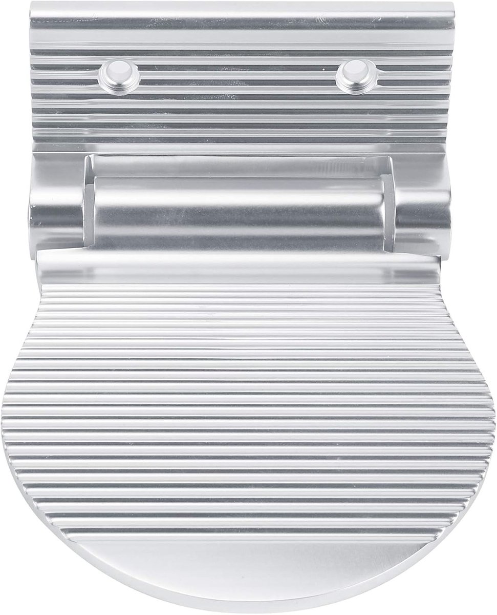 SnelShoppen - Wandgemonteerde Voetsteun van Ruimte Aluminium - Antislip Voetpedaal voor Badkamer, Hal, Entree - Zilver - Duurzaam en Corrosiebestendig