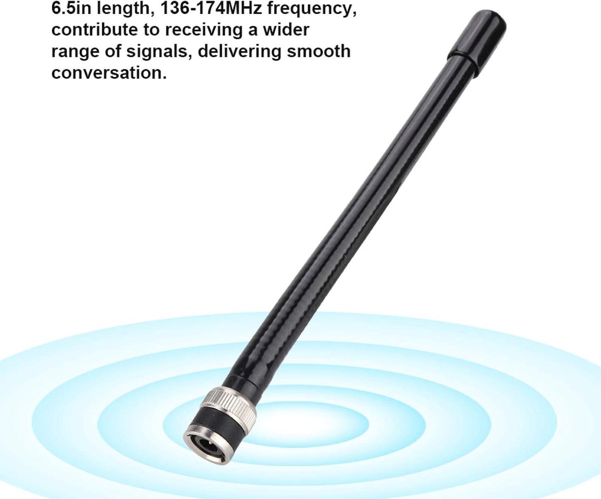SnelShoppen - Flexibele Antenne V80 Helical VHF BNC Antenne 136-174MHz voor Handheld Walkie Talkie - Ideaal voor Camping, Outdoor Activiteiten en Comm