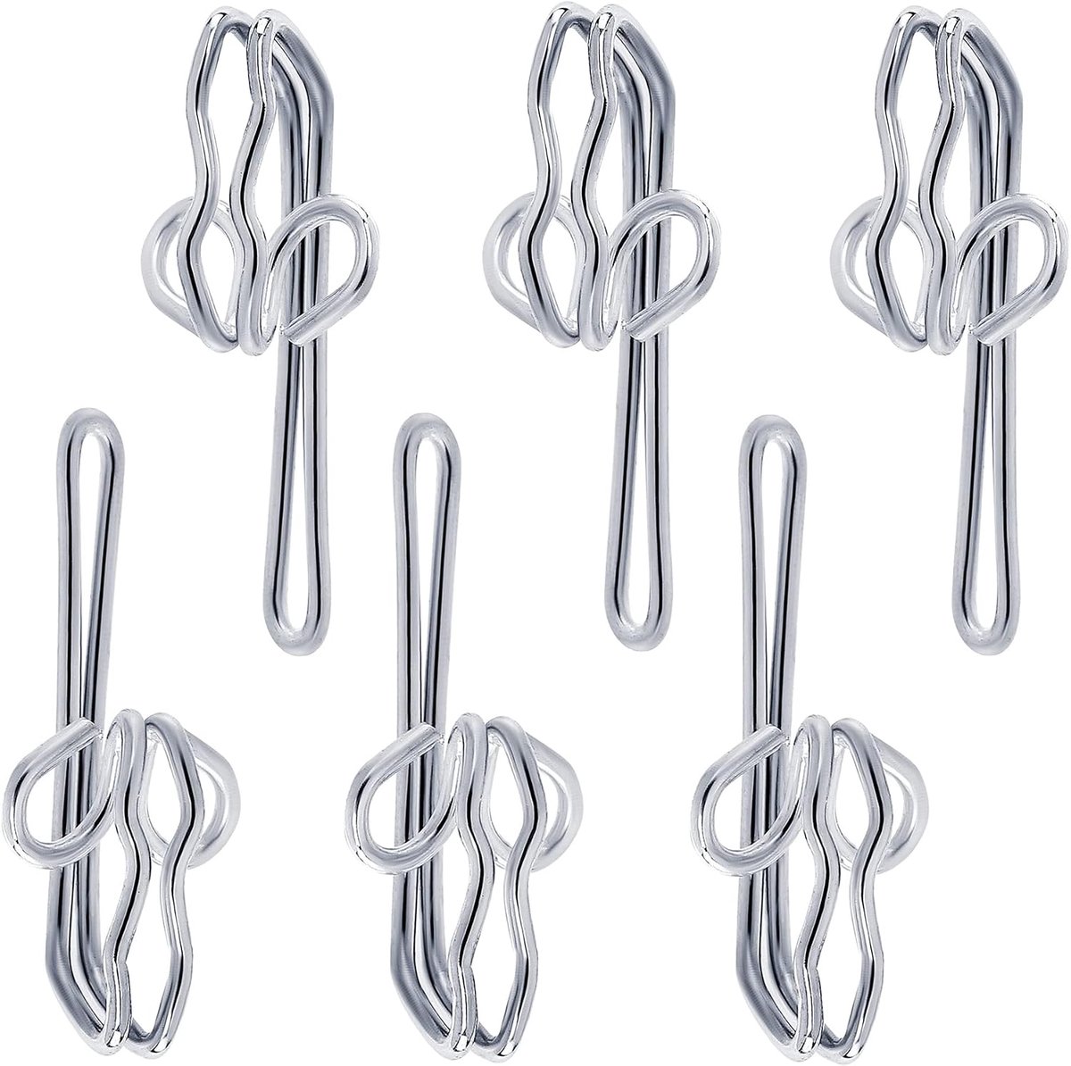 SnelShoppen - 100 Stuks Metaal Gordijnhaken - Sterke Gordijnhaak voor Zware Gordijnen - 2.9cm/1.1inch - Perfect voor Woonkamer, Slaapkamer en Decorati