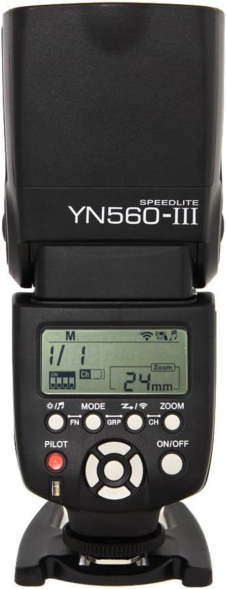 SnelShoppen - Yongnuo YN-560 OEM III Flitskop, Draadloze Flits, Ultra-lange Bereik tot 100 Meter, 2.4G, Zwart, Geschikt voor RF-602/RF-603