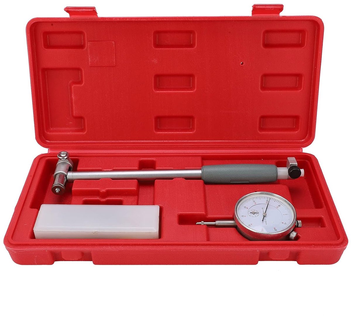SnelShoppen - Dial Bore Gauge Set 50-160mm, Precisie Meetinstrument voor Binnenmaten, Hoogwaardige Calibratie en Accessoires, 0.01mm Graduaties, Profe