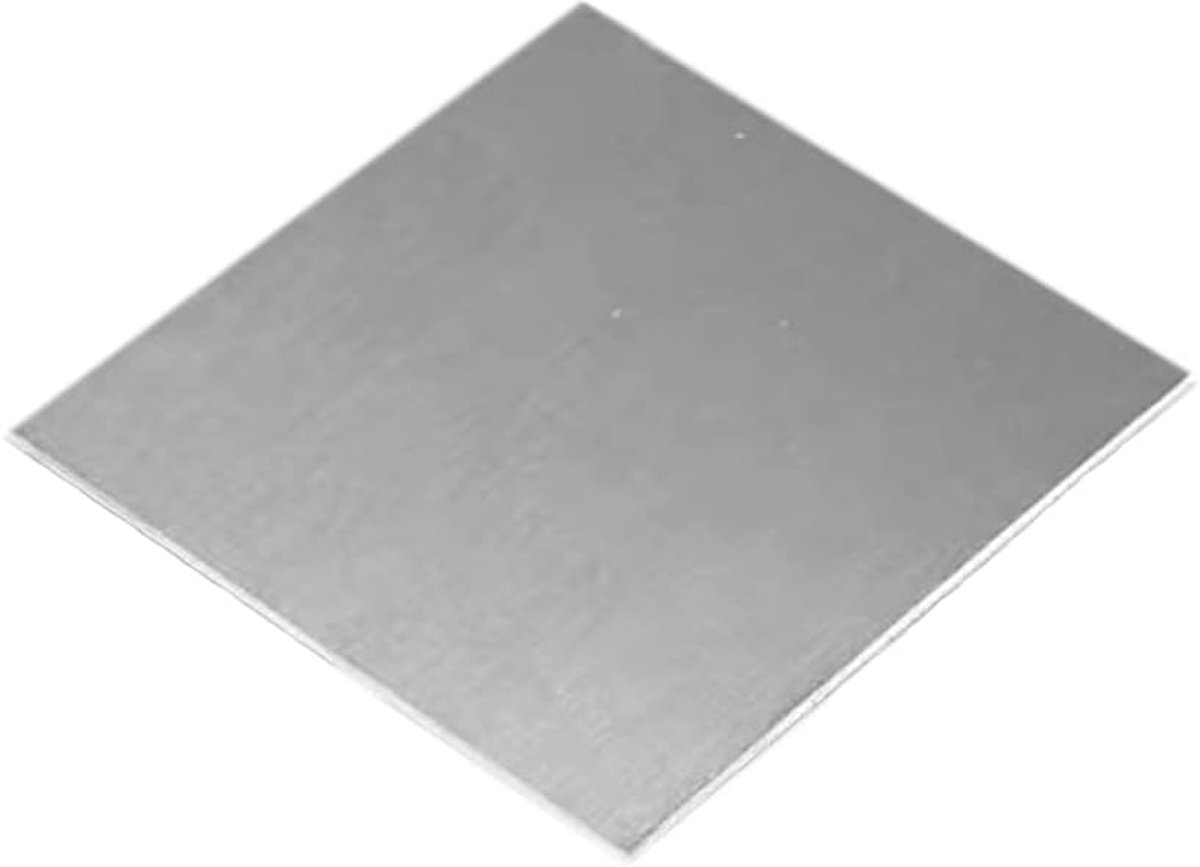 SnelShoppen - RVS plaat 10 x 10cm vierkante staalplaat 3mm roestvrij staal paneel voor reparatie, lassen, projecten, hobby's en ambachten