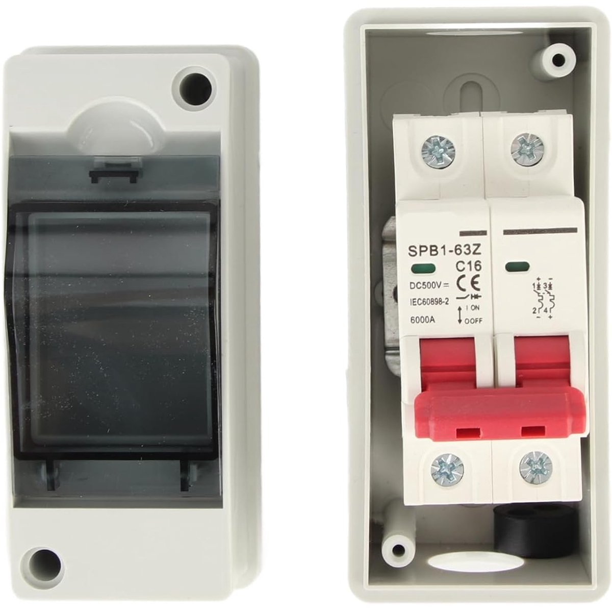 Solar DC isolator switch 16A - 500V IP65 - waterdicht - snelle installatie - ShopVlot