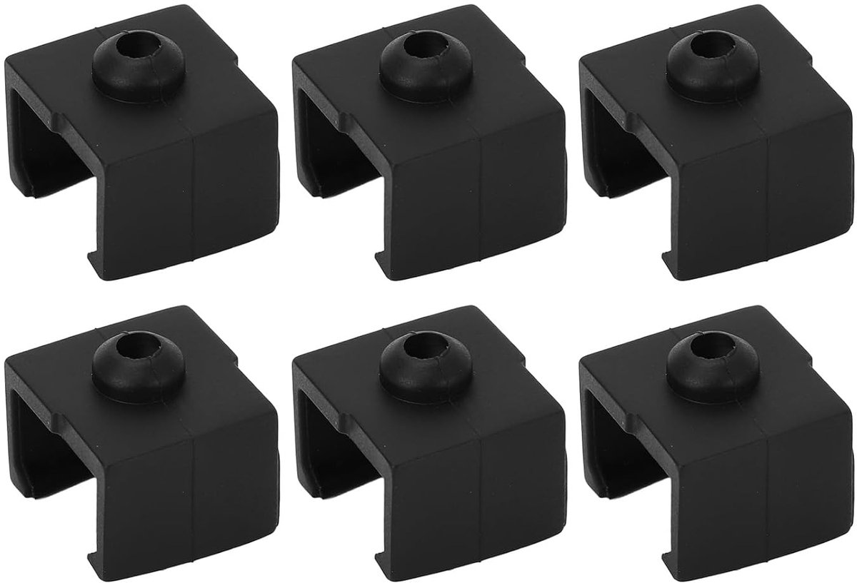 SnelShoppen - 3D Printer Hotend Silicone Sok - 6 Stuks Silicone Hoes voor Ender 3 V3 SE 3D Printer Extruder - Warmtebestendige Silicone Cover