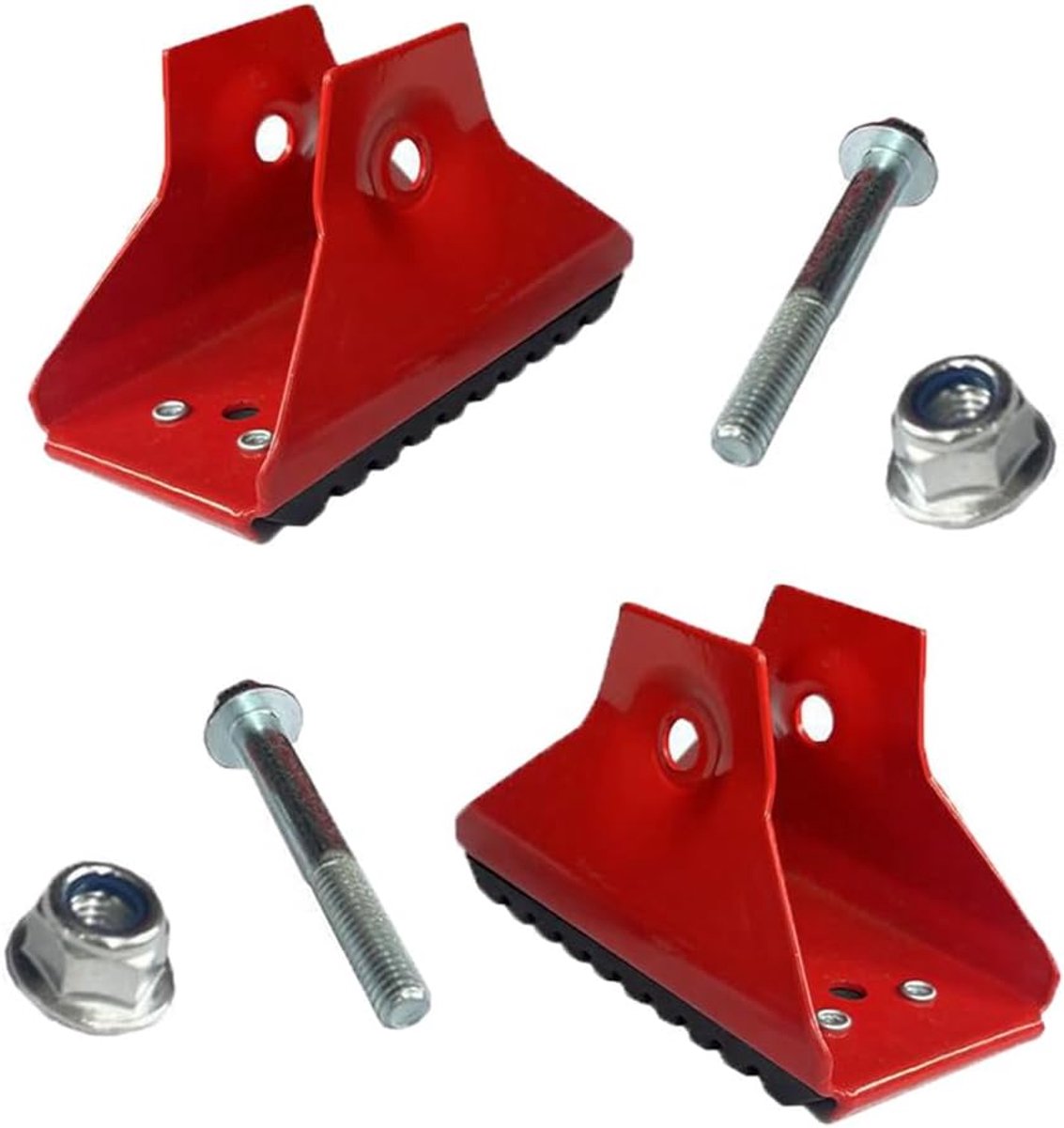 SnelShoppen - 1 Paar Ladder Leveller, Duurzame Antislip Geluidsreducerende Laddervoetjes Mat, Aluminium Legering Vloerbeschermers met Schroeven voor T