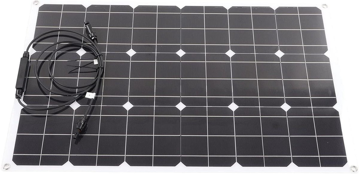 Flexibel Zonnepaneel - Zonnelader Energiepaneel - Off-grid Stroomvoorziening - Hoge Cel-efficiëntie - 90W 16V - Zwart