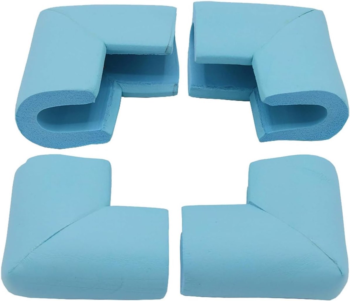 SnelShoppen - 4 Pack Schuim Hoekbeschermers Randbeschermers met Zelfklevende Tape, Veiligheidsbumper voor Meubels, Hoekbeschermer voor Glazen Koffieta
