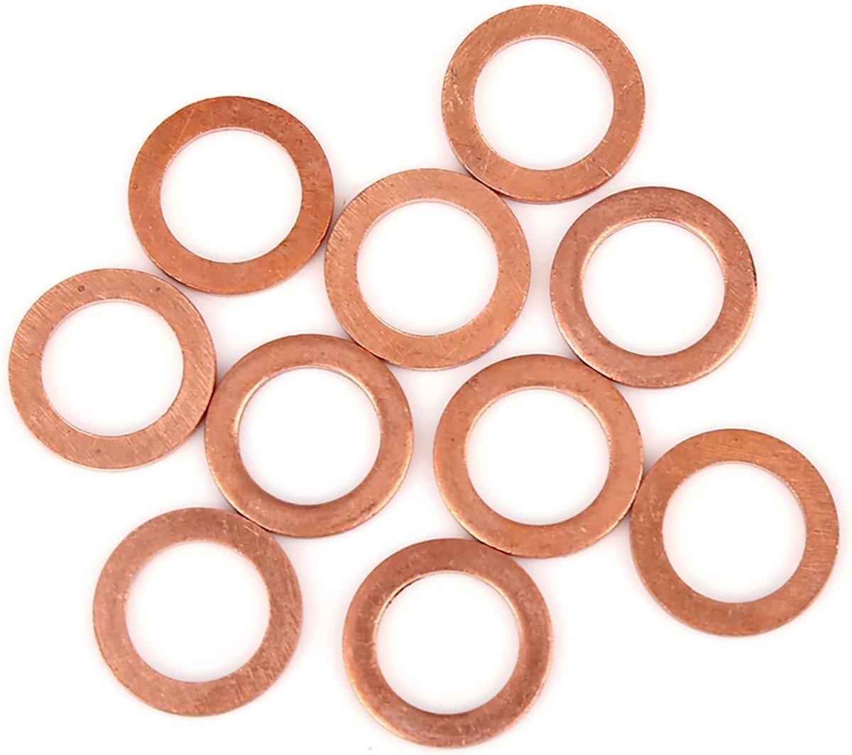 SnelShoppen - 10 Stuks Koper Disc Vervangingen 12 x 18 x 1,5 mm Platte Afsluitringen - Duurzaam, Eenvoudige Montage, Ondersteuningsvlak, Afstandhouder