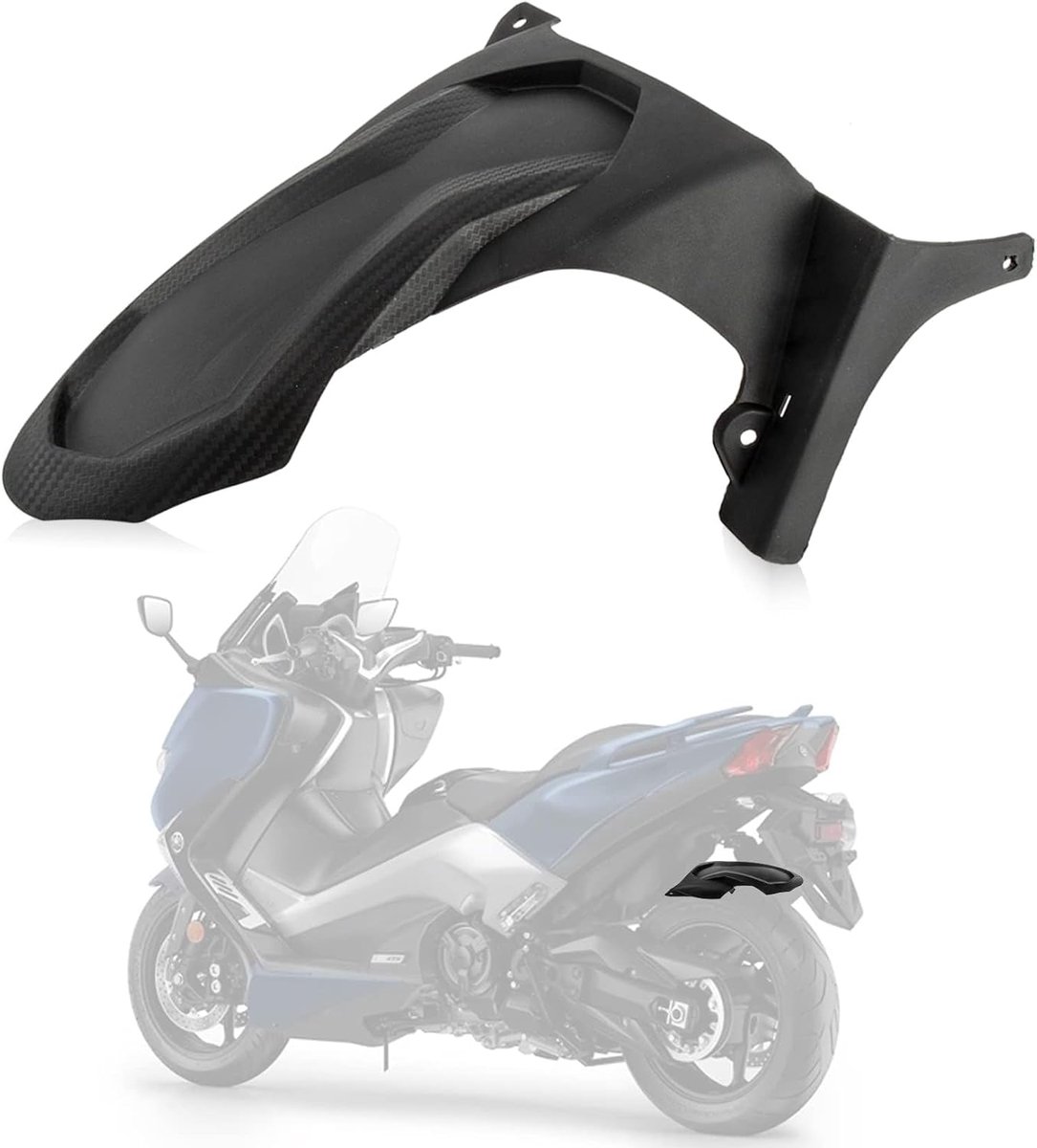 SnelShoppen - Achterspatbord Motoraccessoires voor TMAX 530 2017-2019 en TMAX 560 2020-2024 - Zwart Hoogwaardige ABS Kunststof - Lichtgewicht en Corro