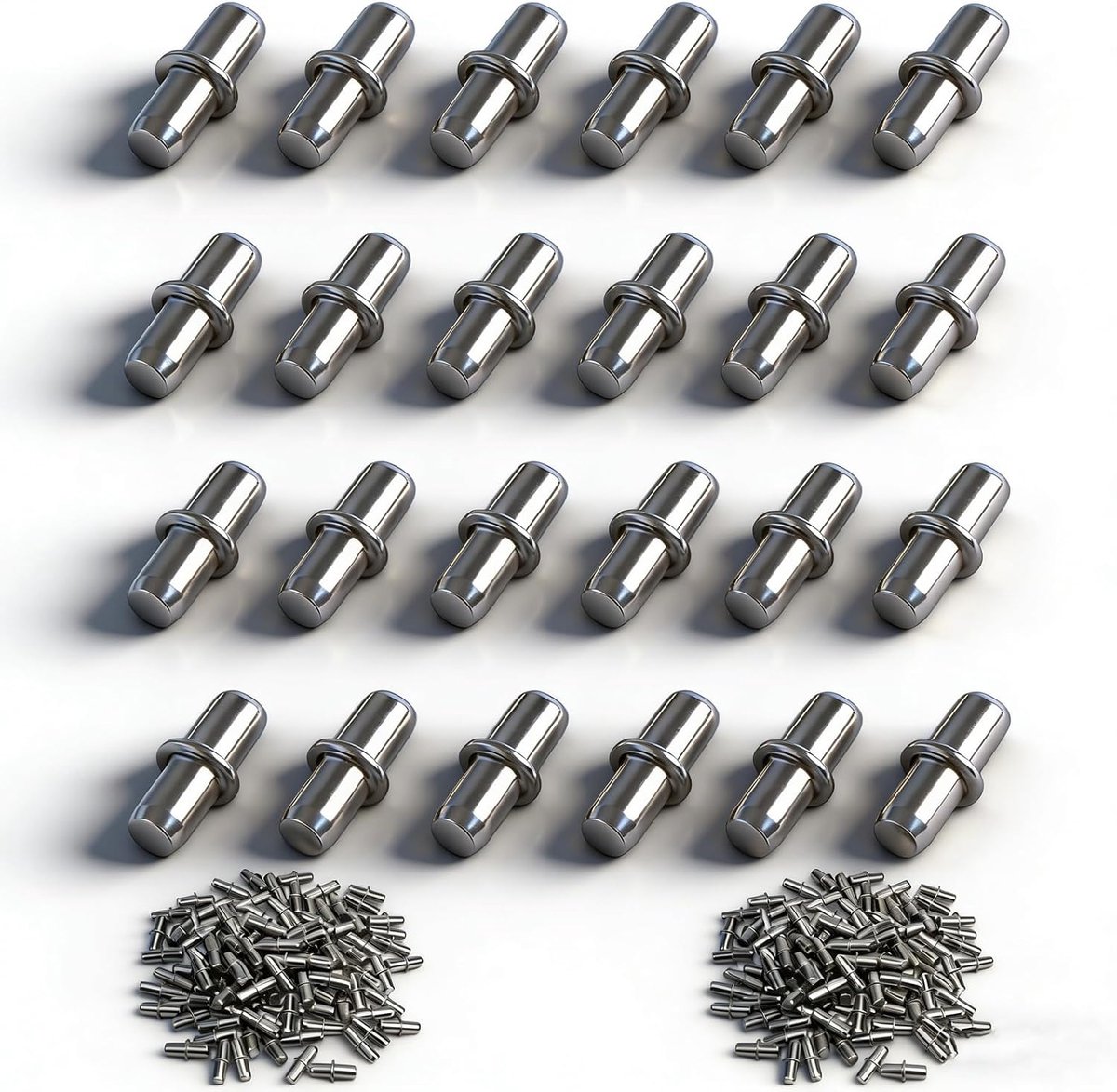 SnelShoppen - 100er-Set 5mm Plankdragers Ondersteuning voor Planken - 50kg Draagcapaciteit per Paar - Corrosiebestendig Metaal - Ideaal voor Kasten, B