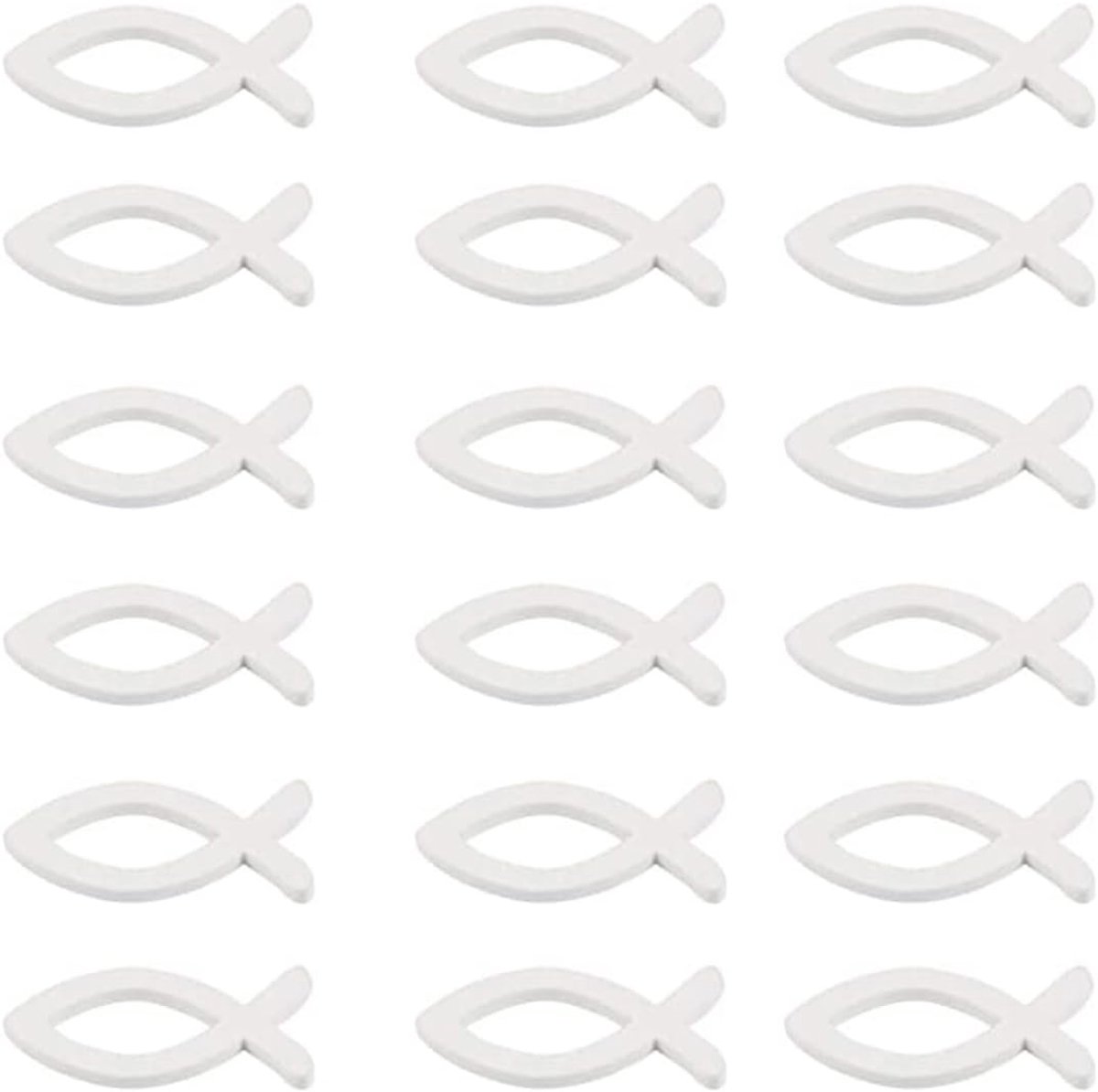 SnelShoppen - 100 Stuks Houten Vis Decoratie voor Bevestiging, Tafelversiering, DIY Klussen, 5cm x 2cm, Meerdere Kleuren voor Feest, Communie, Verjaar