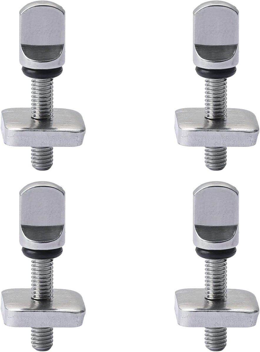 4pcs Surfboards Fin Screw 316 Stainless Steel Fin Bolt Kit Fin Plate Replacement Accessories for Long Board - ShopVlot