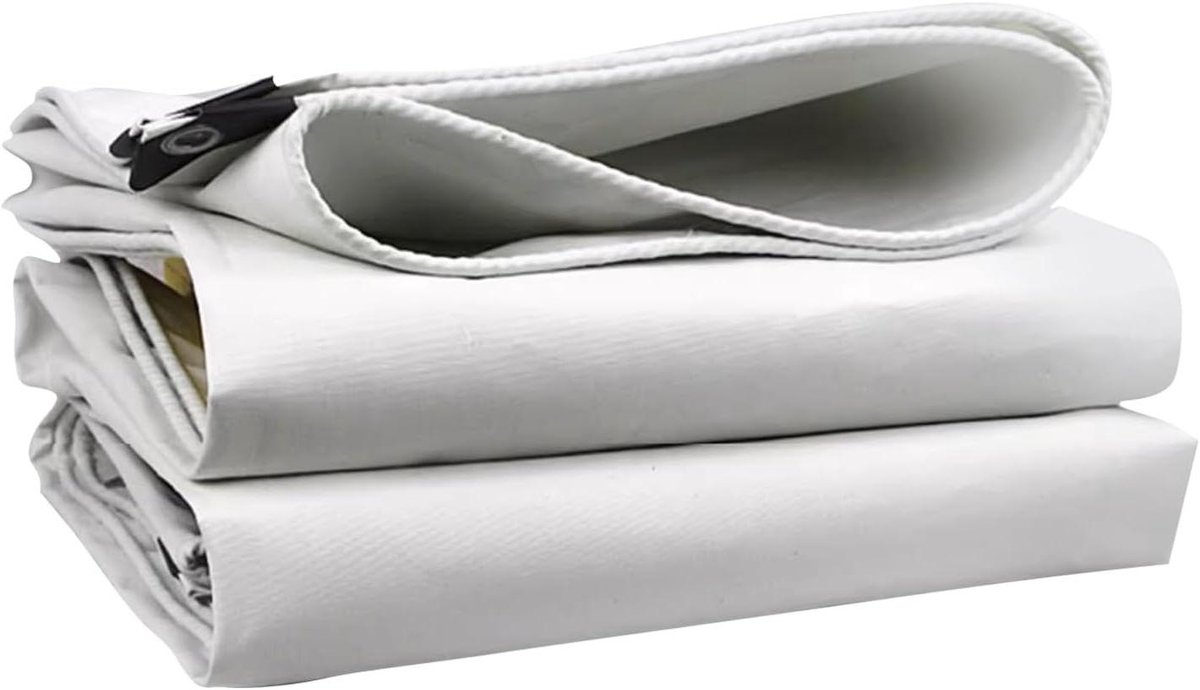 Waterdicht Dekzeil - Zeildoek Tuin - Buiten Beschermen - Verdikt Canvas PVC - 3x5m tot 4x6m - Wit