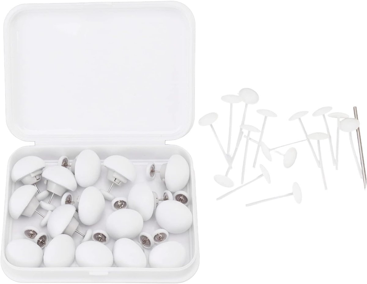 SnelShoppen - Sheet Clips Pins Mushroomvorm - Duvet Cover Clips voor Dekbedovertrekken - Comfortabel en Stijlvol - Witte Stoffen Klemmen voor Gordijne