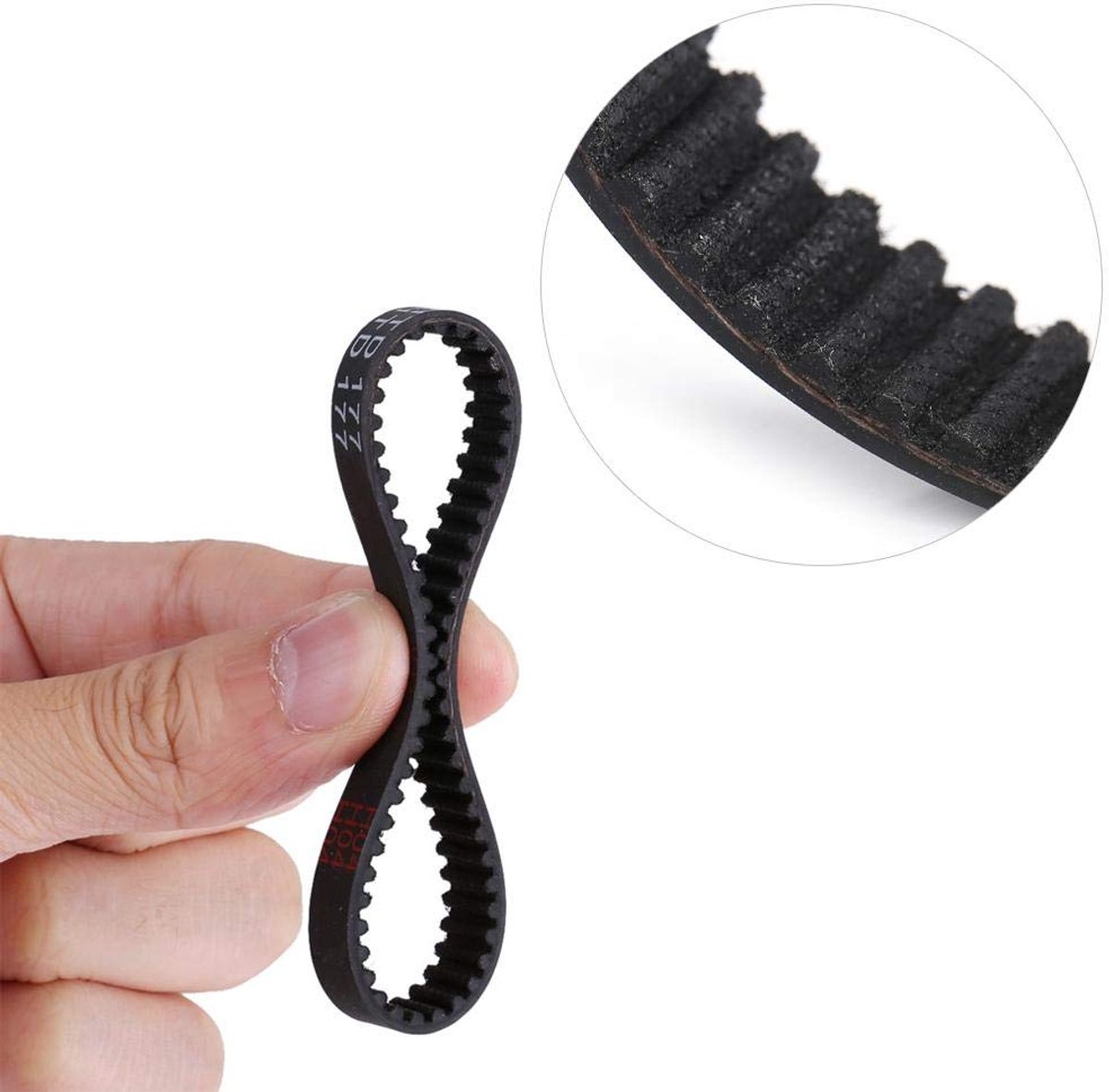 SnelShoppen - 9mm Getande Planer Aandrijfriem van Rubber voor Black Decker KW715 KW713 BD713 - Duurzaam en Elastisch, Geschikt voor Thuisgebruik