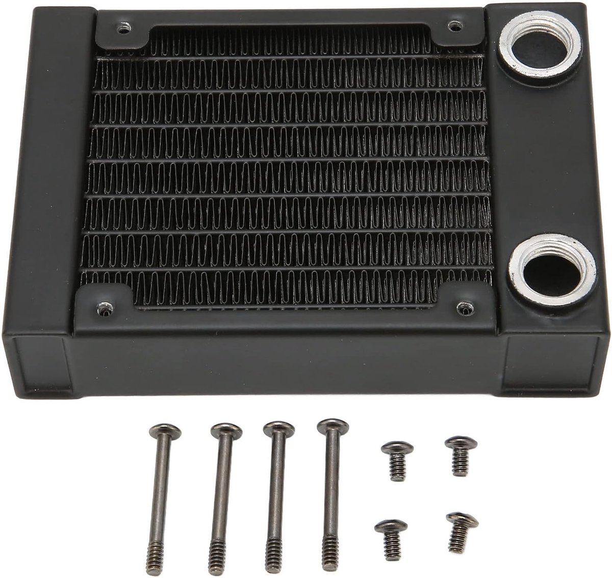 SnelShoppen - Watergekoelde Radiator, G1/4 Draad 8 Rijen Buizen (80mm) Hoogwaardige Koper Tubes, Stille Waterkoeling Vloeibare Warmtewisselaar Kit
