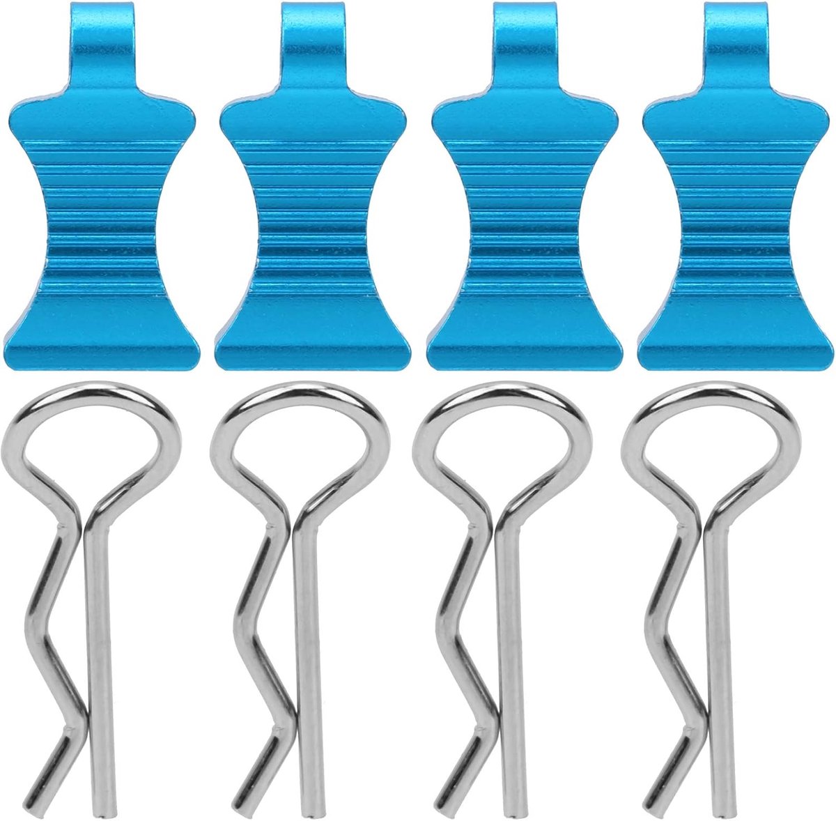 SnelShoppen - Body Shell Clip Pin - RC Body Shell Bevestigingsbeugel Vervangingsonderdelen van Aluminium Legering voor Game Competitie (Blauw)